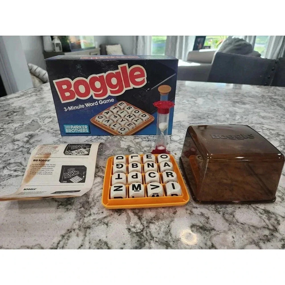 Parker Brothers Other - Vintage 1987 Boggle 3-Minute Word  Game Parker Brothers No.0384 Complete